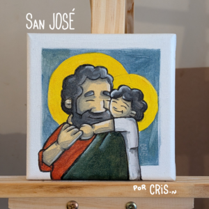 Cuadrito de San José y el niño Jesús